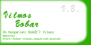 vilmos bobar business card